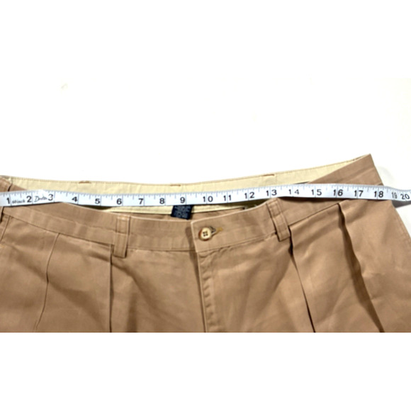 Polo Ralph Lauren Andrew Pants 38x30 Mens Khaki Tan Pleated Chino Dress Pants - Picture 6 of 9